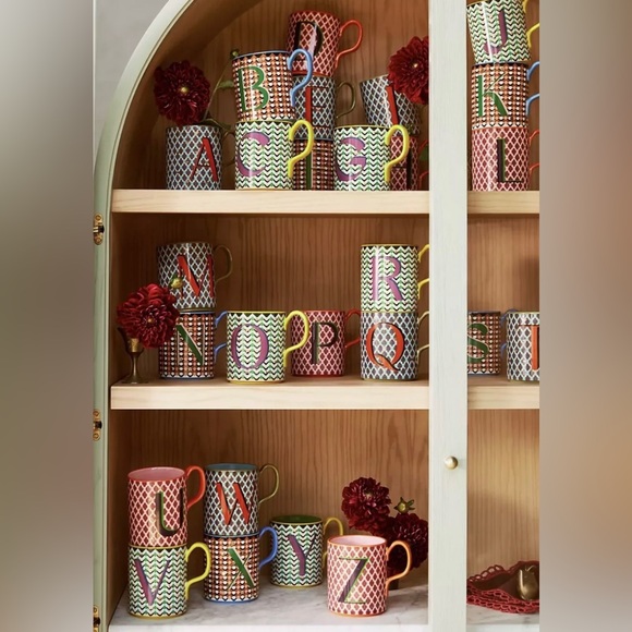 Anthropologie Parker Stoneware Monogram *C* Mug NWOB - Picture 2 of 6